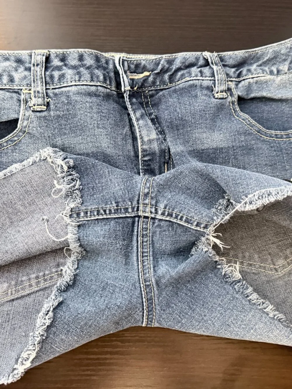 Justice Denim Jean Shorts Boots Cactus Wild & Free Star Patches Size 16 Plus